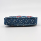 Louis Vuitton(LV) x Takashi Murakami Chain Pochette Accessoires NM Limited Edition Monogram Cerises Denim — thumbnail 6