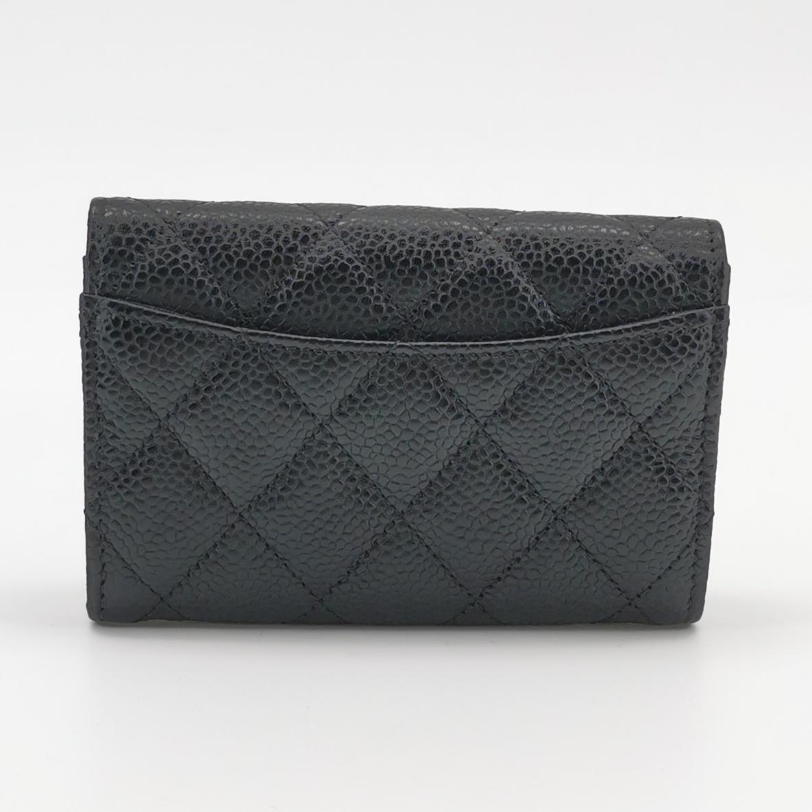 Chanel CC Gusset Classic Flap Wallet Quilted Caviar Long — photo 5 of 11