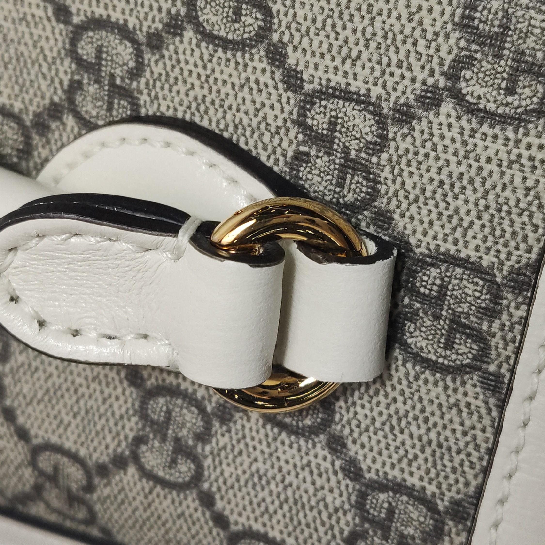Gucci Horsebit 1955 Top Handle Bag GG Coated Canvas with Leather Small — photo 15 of 23