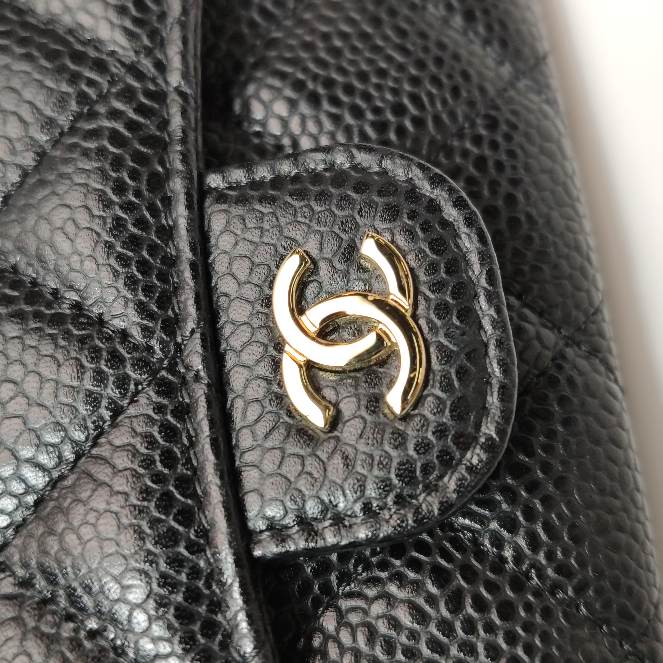 Chanel CC Gusset Classic Flap Wallet Quilted Caviar Long — photo 8 of 11
