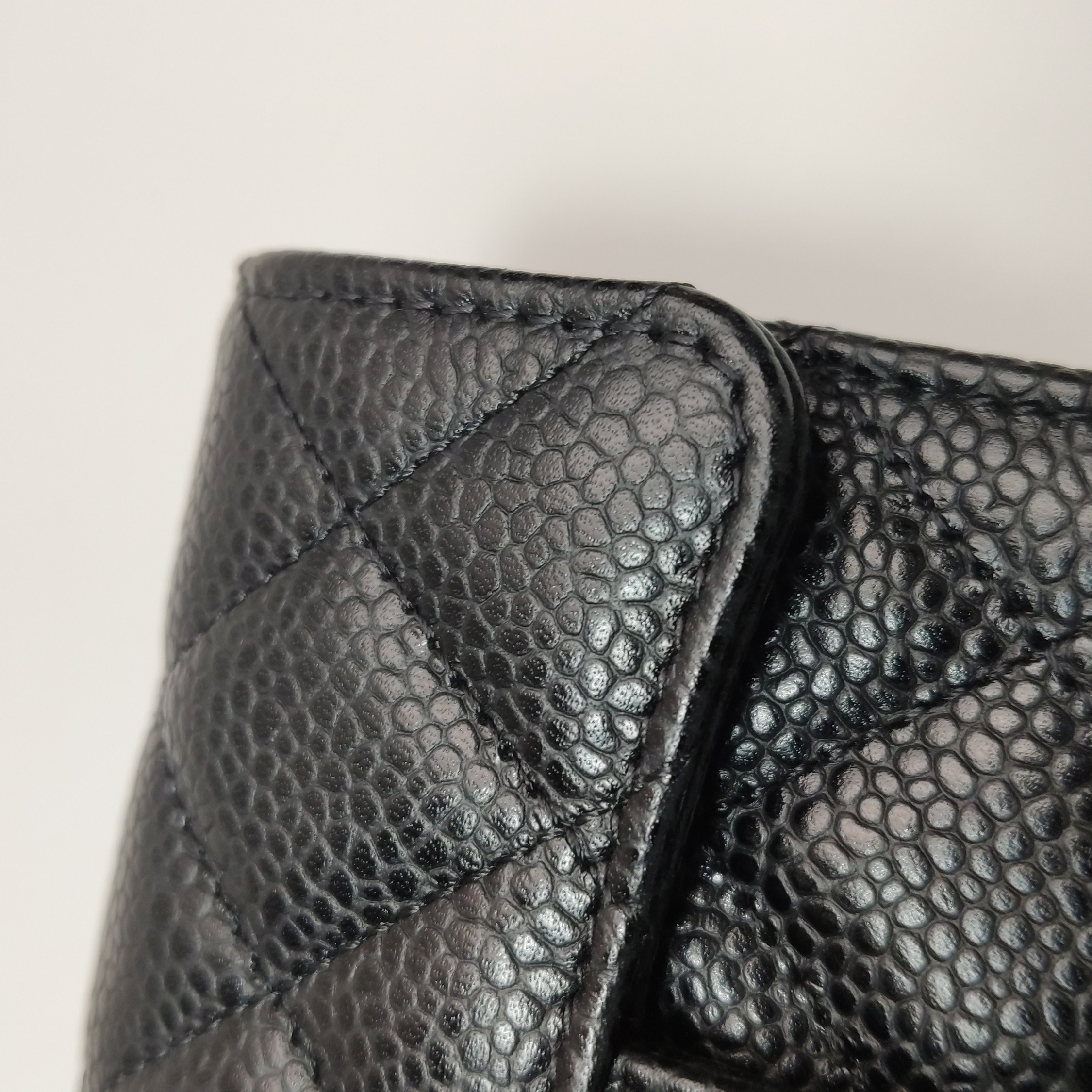 Chanel CC Gusset Classic Flap Wallet Quilted Caviar Long — photo 9 of 11
