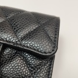 Chanel CC Gusset Classic Flap Wallet Quilted Caviar Long — thumbnail 9