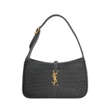 Saint Laurent(YSL) Le 5 a 7 Hobo Crocodile Embossed Leather Small — thumbnail 1