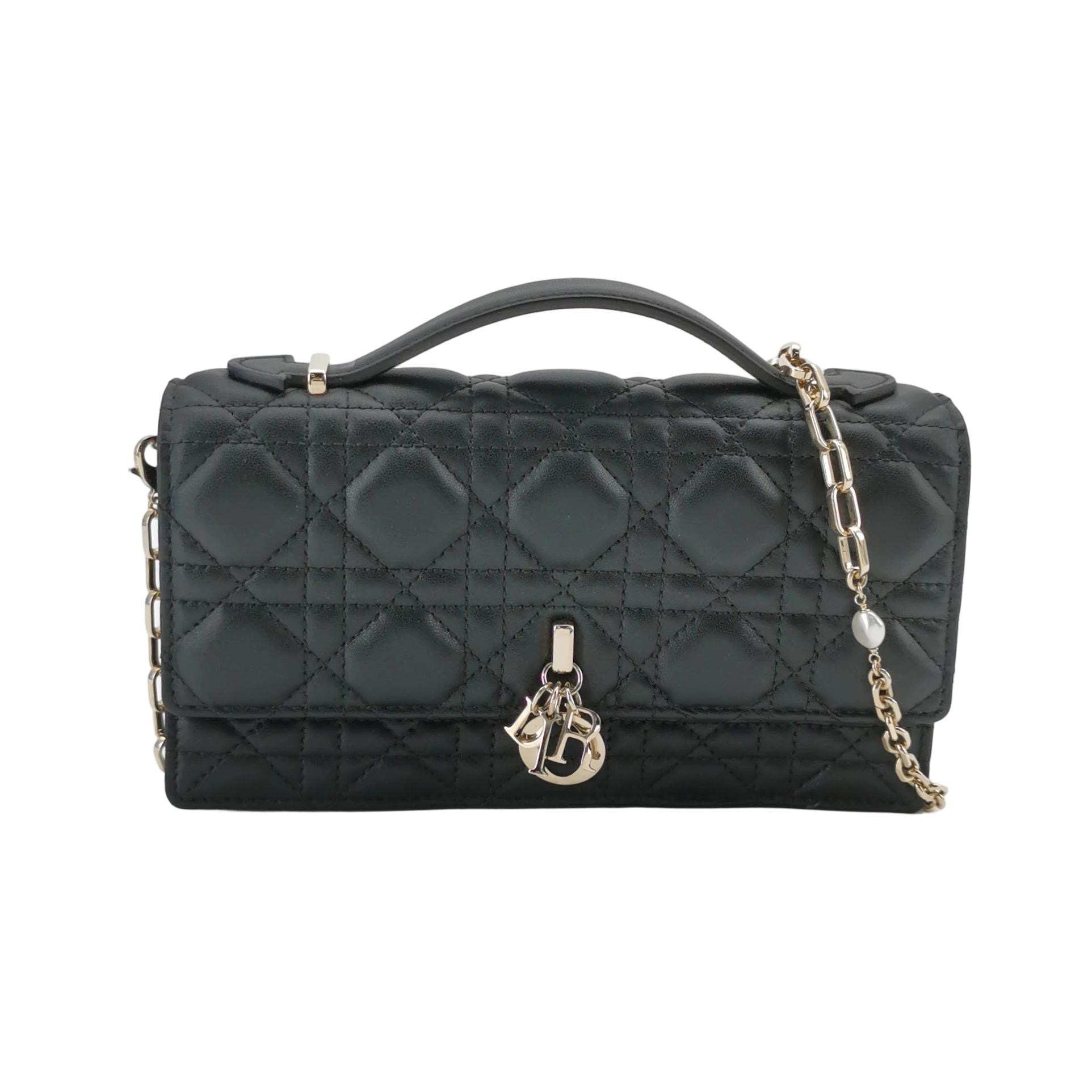 Dior My Dior Top Handle Flap Bag Cannage Quilt Lambskin Mini — photo 1 of 13