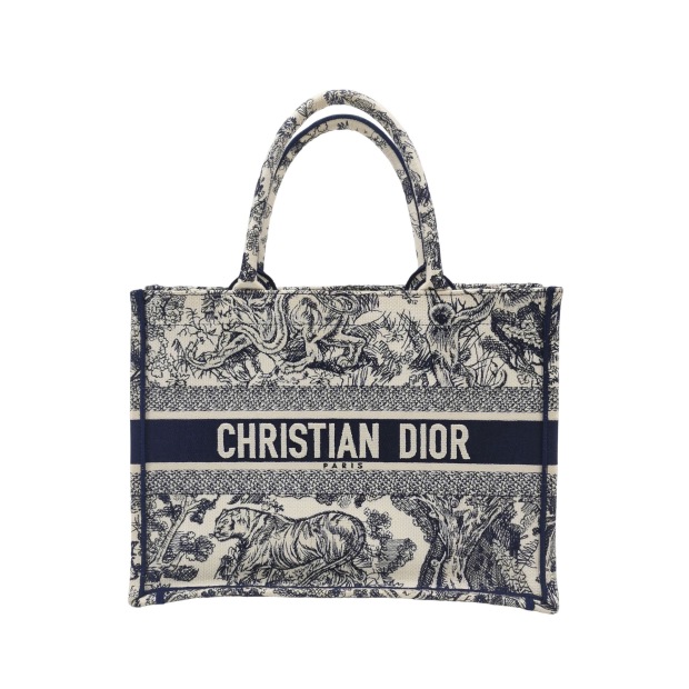 Christian Dior Book Tote Embroidered Canvas Medium — pre-owned, Vierlot