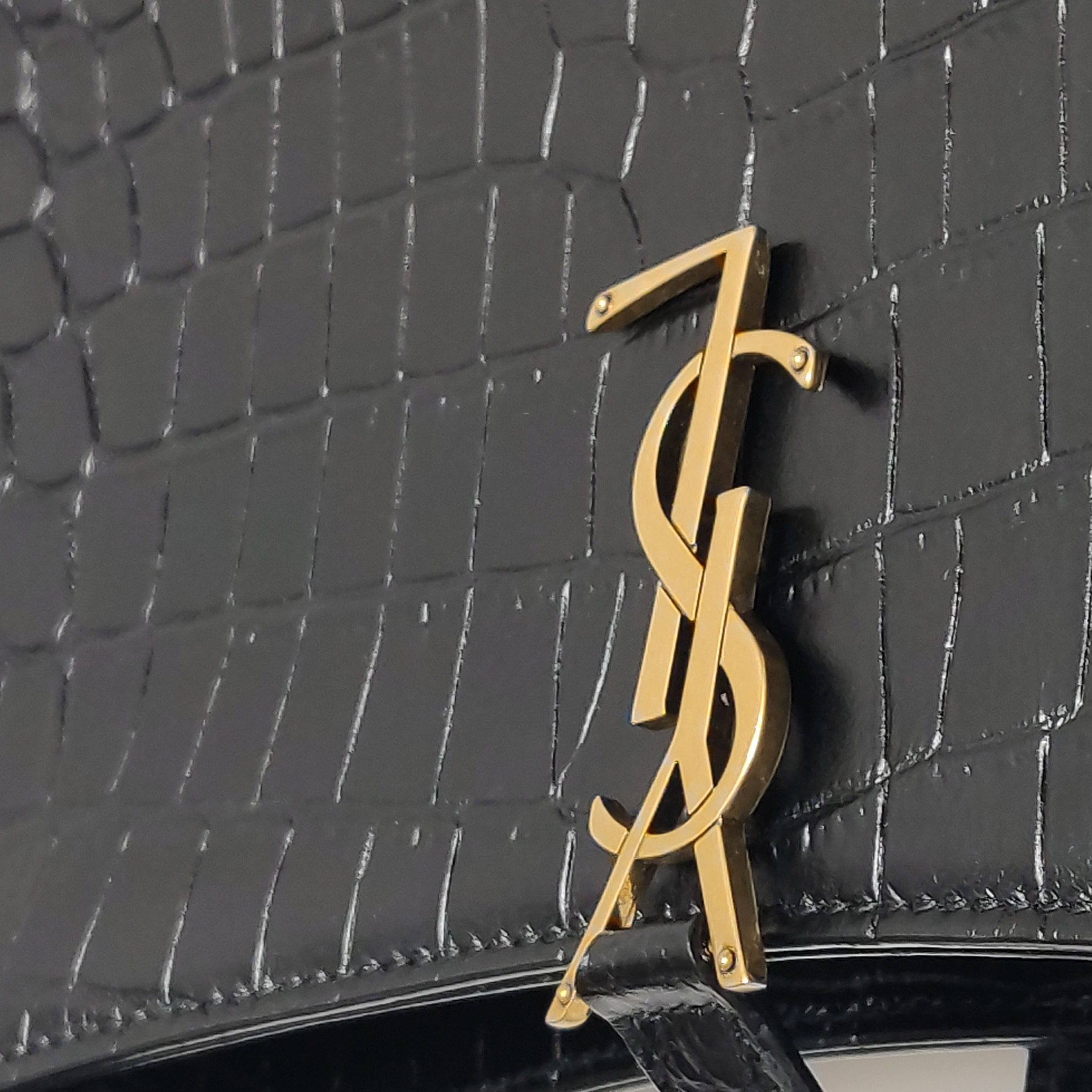 Saint Laurent(YSL) Le 5 a 7 Hobo Crocodile Embossed Leather Small — photo 9 of 14