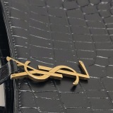 Saint Laurent(YSL) Le 5 a 7 Hobo Crocodile Embossed Leather Small — thumbnail 9