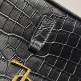 Saint Laurent(YSL) Le 5 a 7 Hobo Crocodile Embossed Leather Small — thumbnail 10