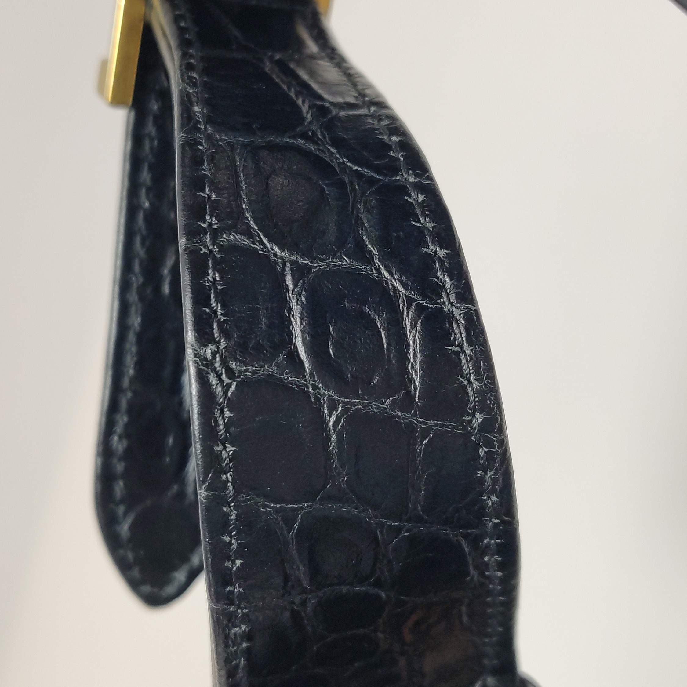 Saint Laurent(YSL) Le 5 a 7 Hobo Crocodile Embossed Leather Small — photo 14 of 14