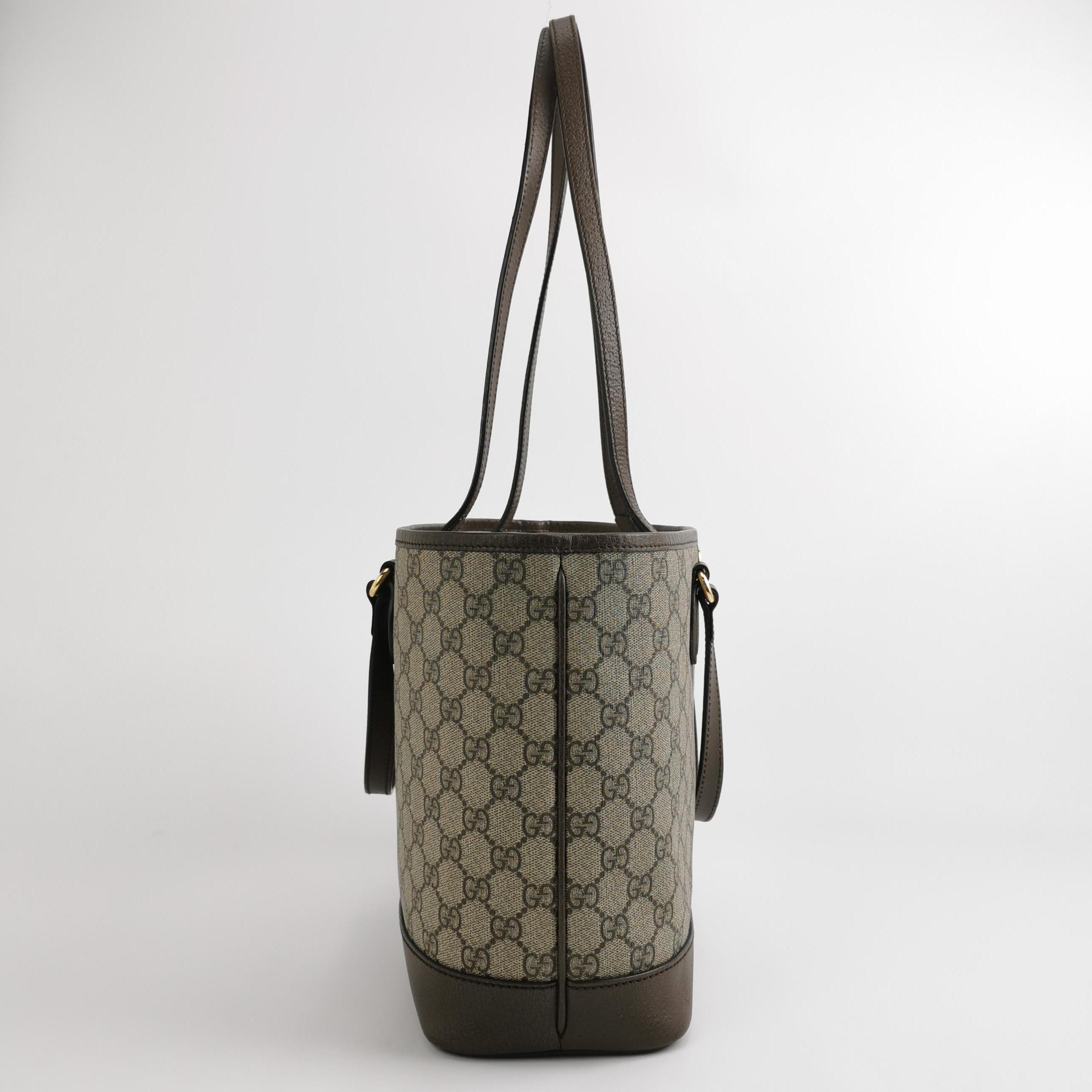 Gucci Ophidia Top Handle Shopping Tote GG Coated Canvas and Leather Medium — photo 4 of 11
