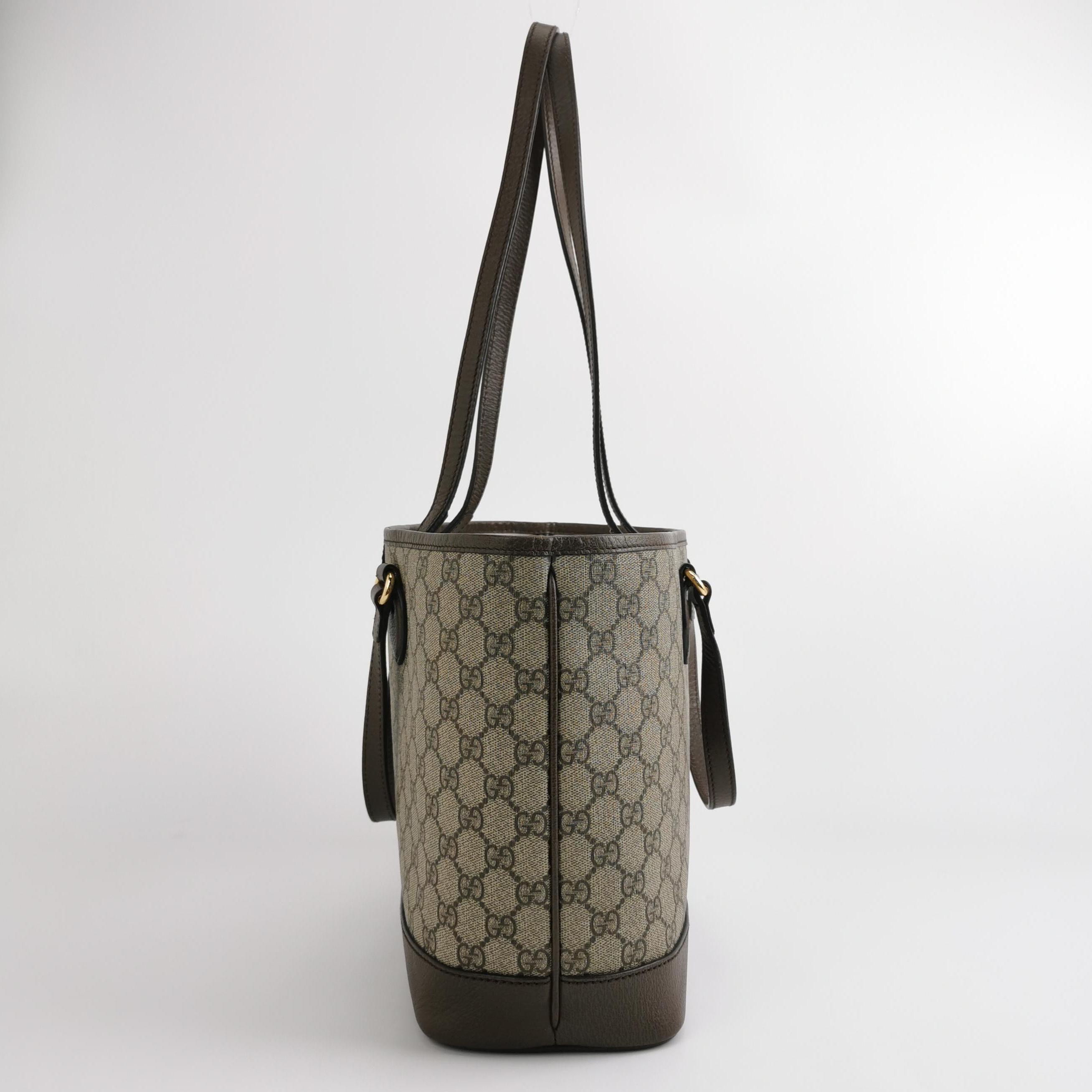 Gucci Ophidia Top Handle Shopping Tote GG Coated Canvas and Leather Medium — photo 3 of 11