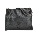Saint Laurent Niki Shopping Tote Bag Leather black — thumbnail 1