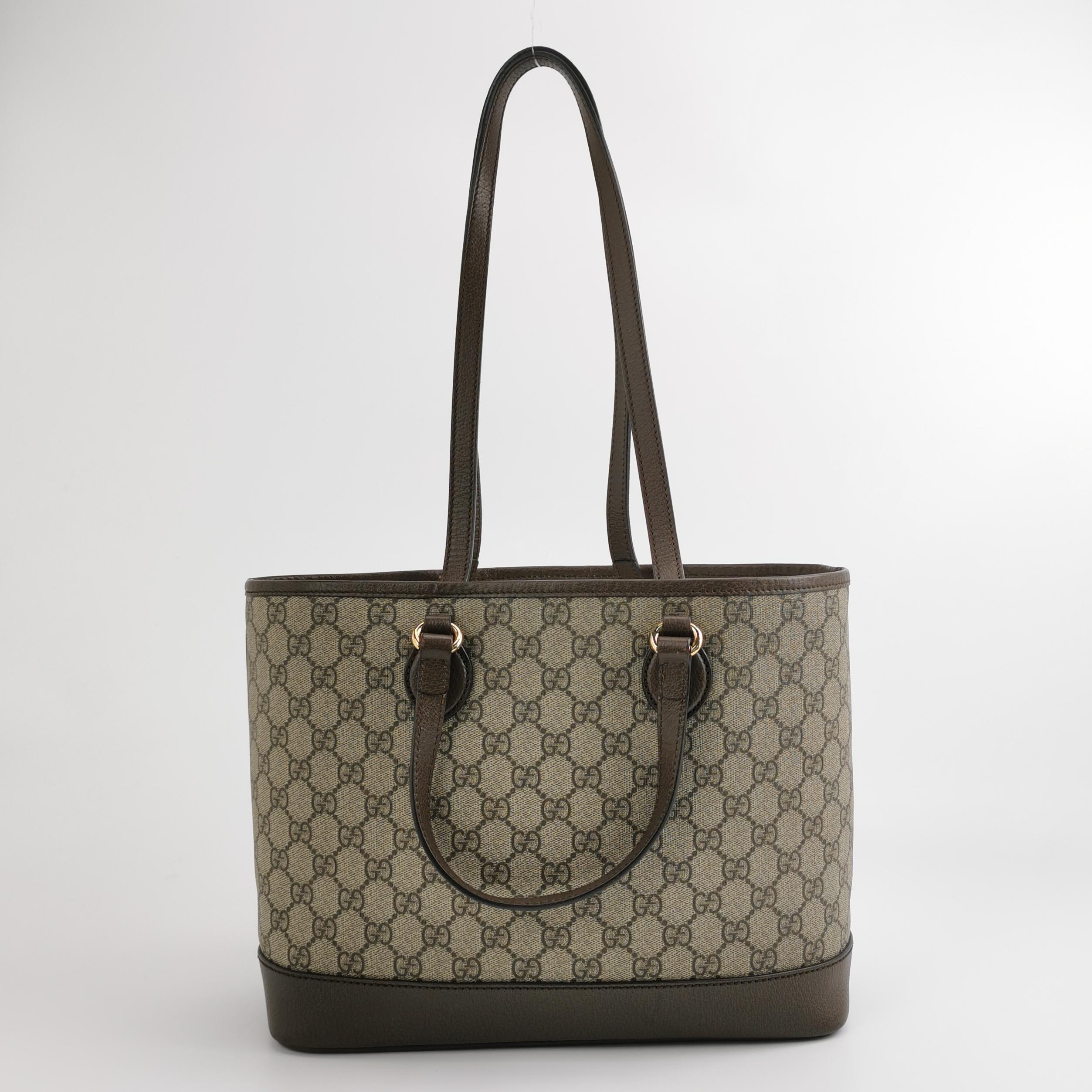 Gucci Ophidia Top Handle Shopping Tote GG Coated Canvas and Leather Medium — photo 5 of 11