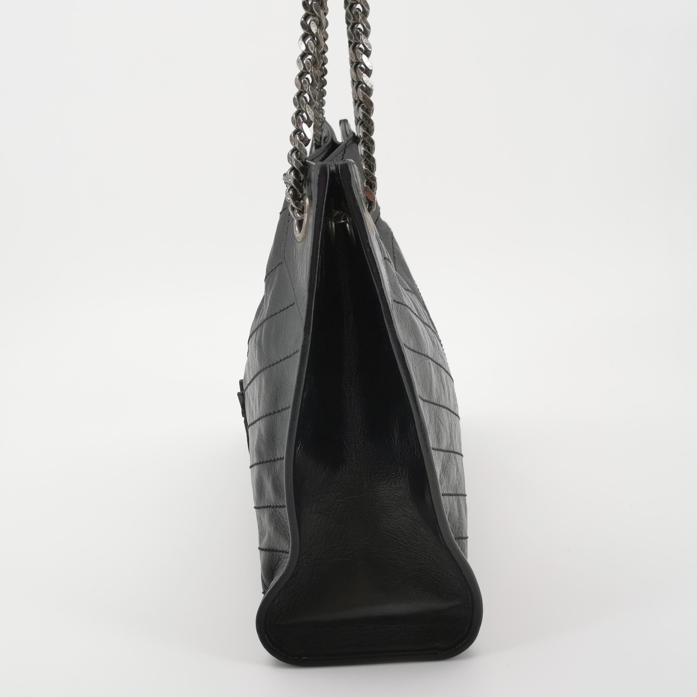 Saint Laurent Niki Shopping Tote Bag Leather black