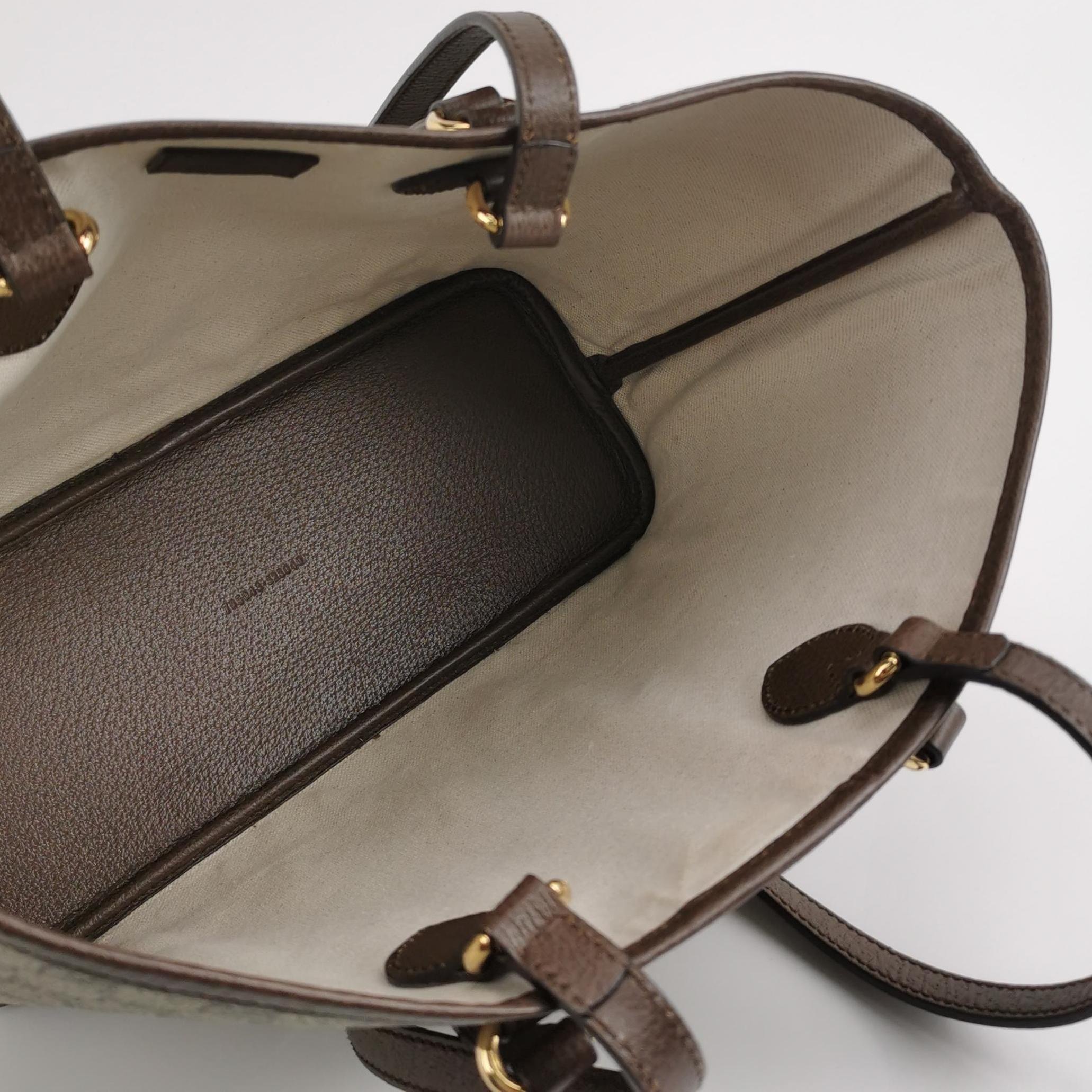 Gucci Ophidia Top Handle Shopping Tote GG Coated Canvas and Leather Medium — photo 7 of 11