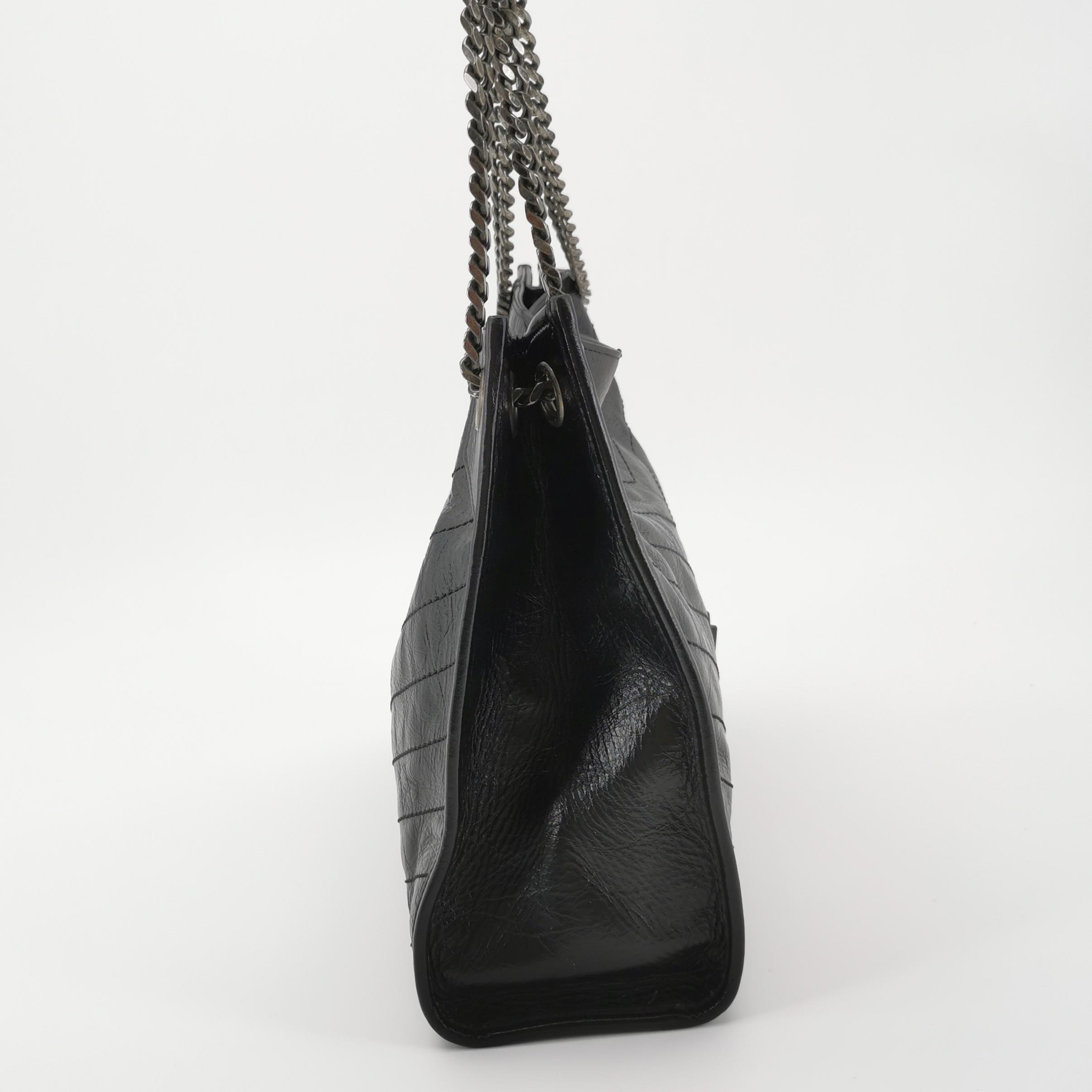 Saint Laurent Niki Shopping Tote Bag Leather black