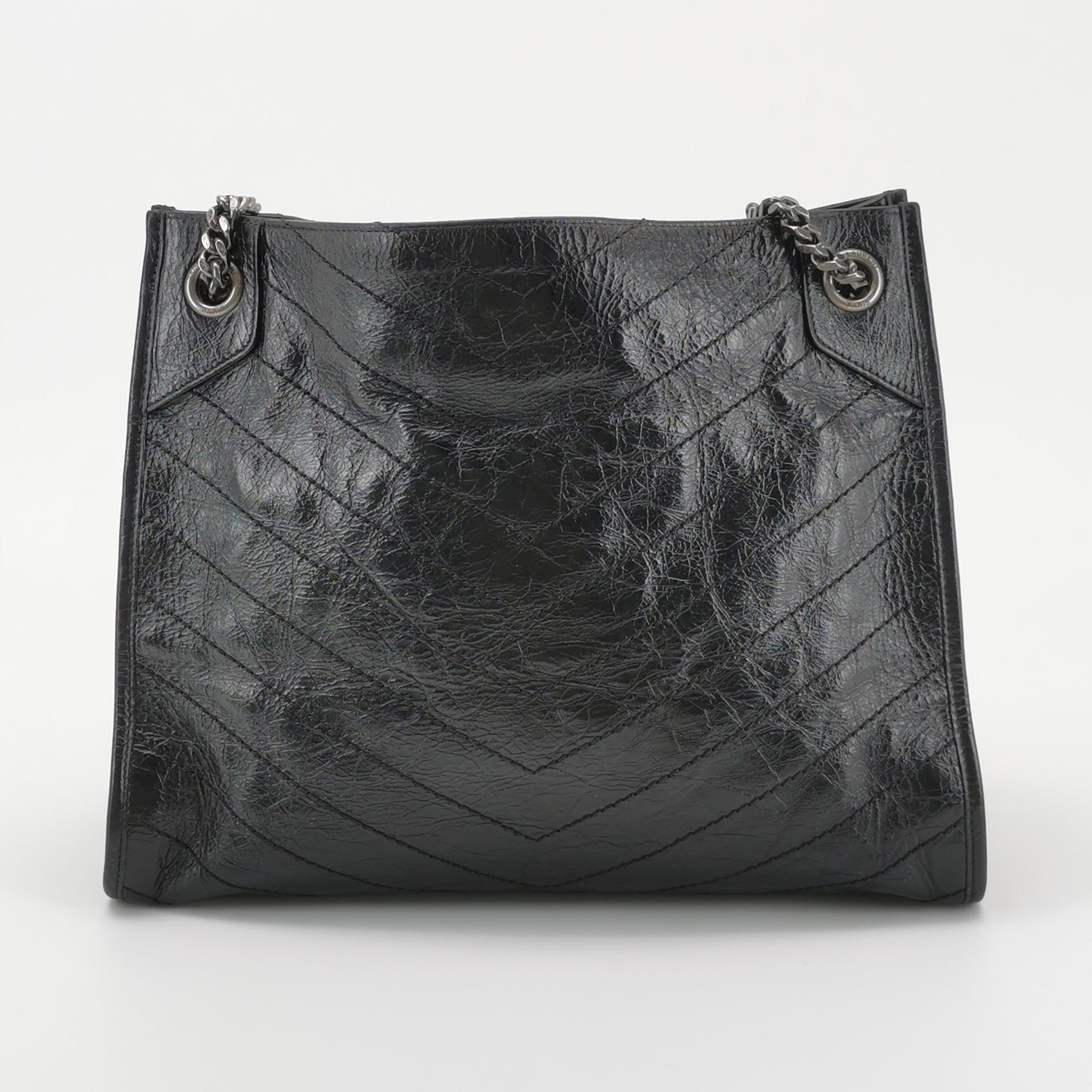 Saint Laurent Niki Shopping Tote Bag Leather black