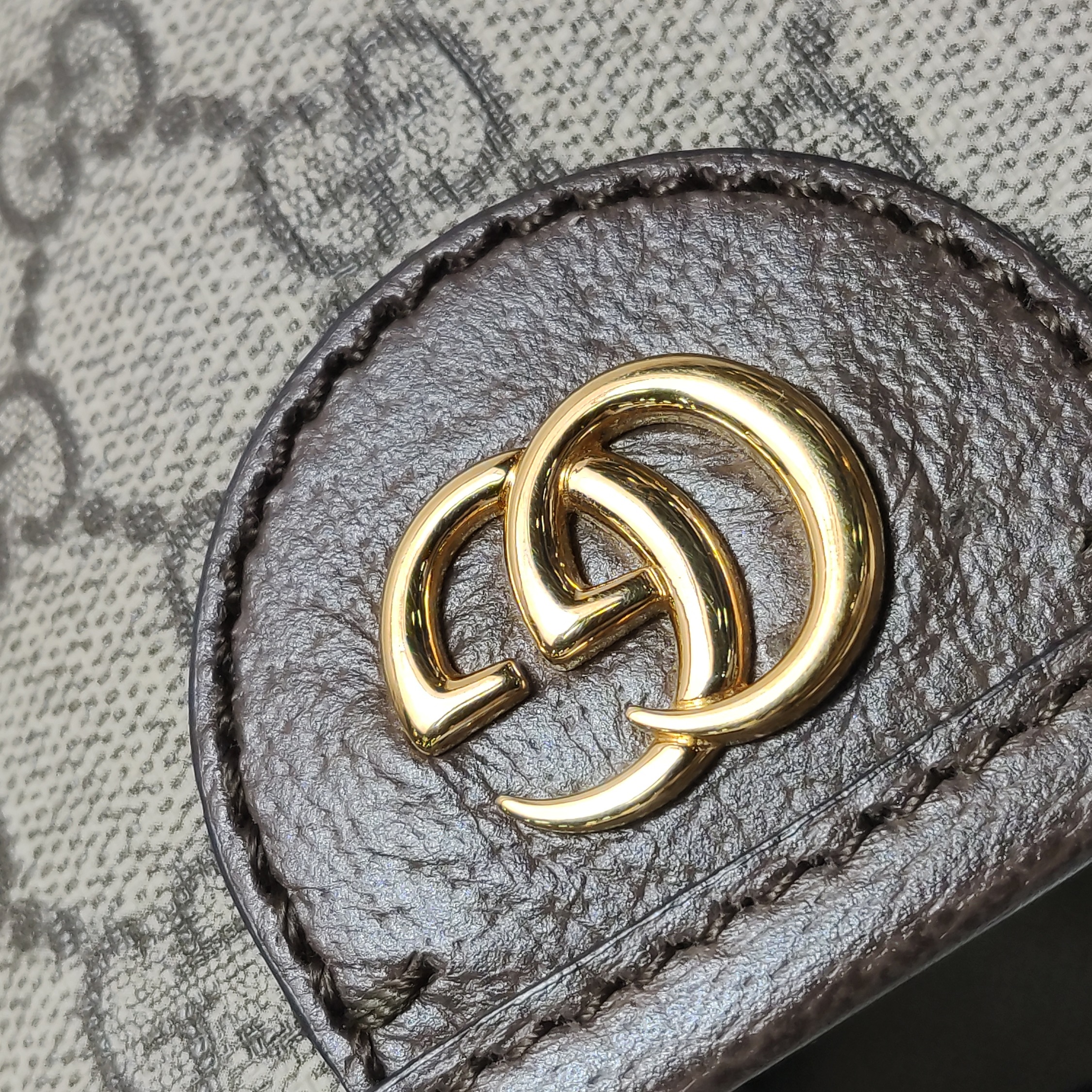 Gucci Ophidia Top Handle Shopping Tote GG Coated Canvas and Leather Medium — photo 9 of 11