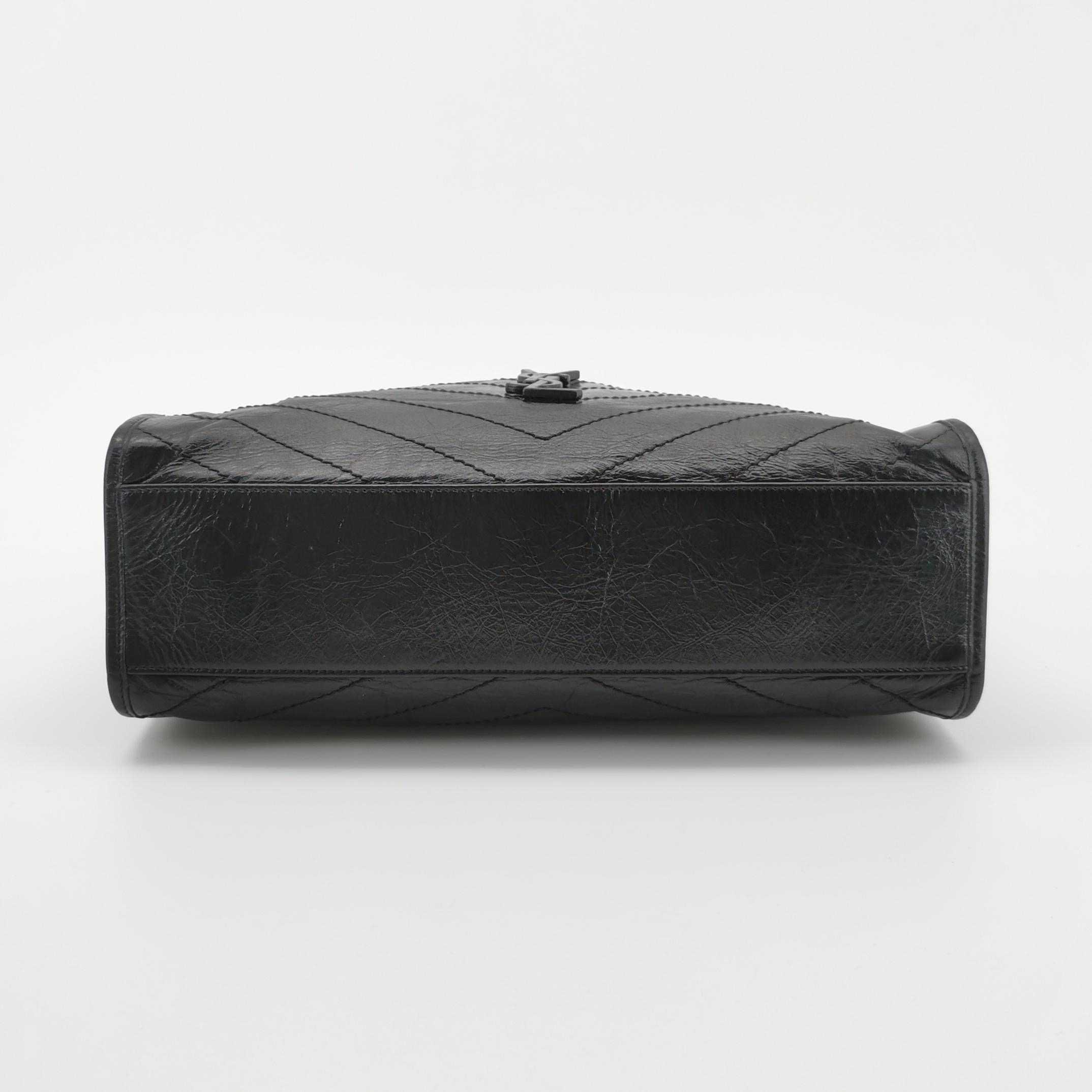 Saint Laurent Niki Shopping Tote Bag Leather black