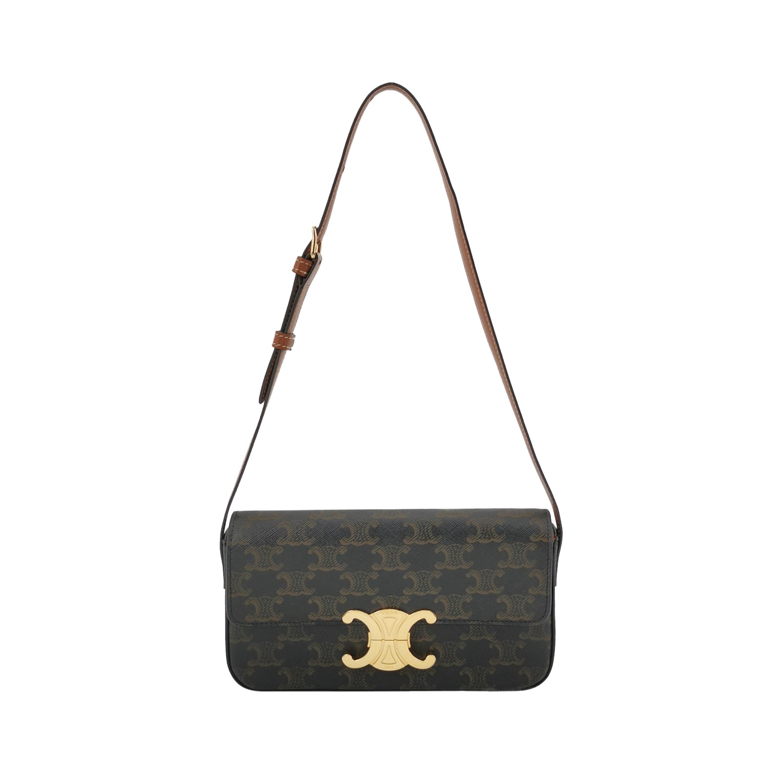 Celine Claude  East-West Shoulder Bag Triomphe Coated Canvas — photo 1 of 14