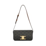 Celine Claude  East-West Shoulder Bag Triomphe Coated Canvas — thumbnail 1