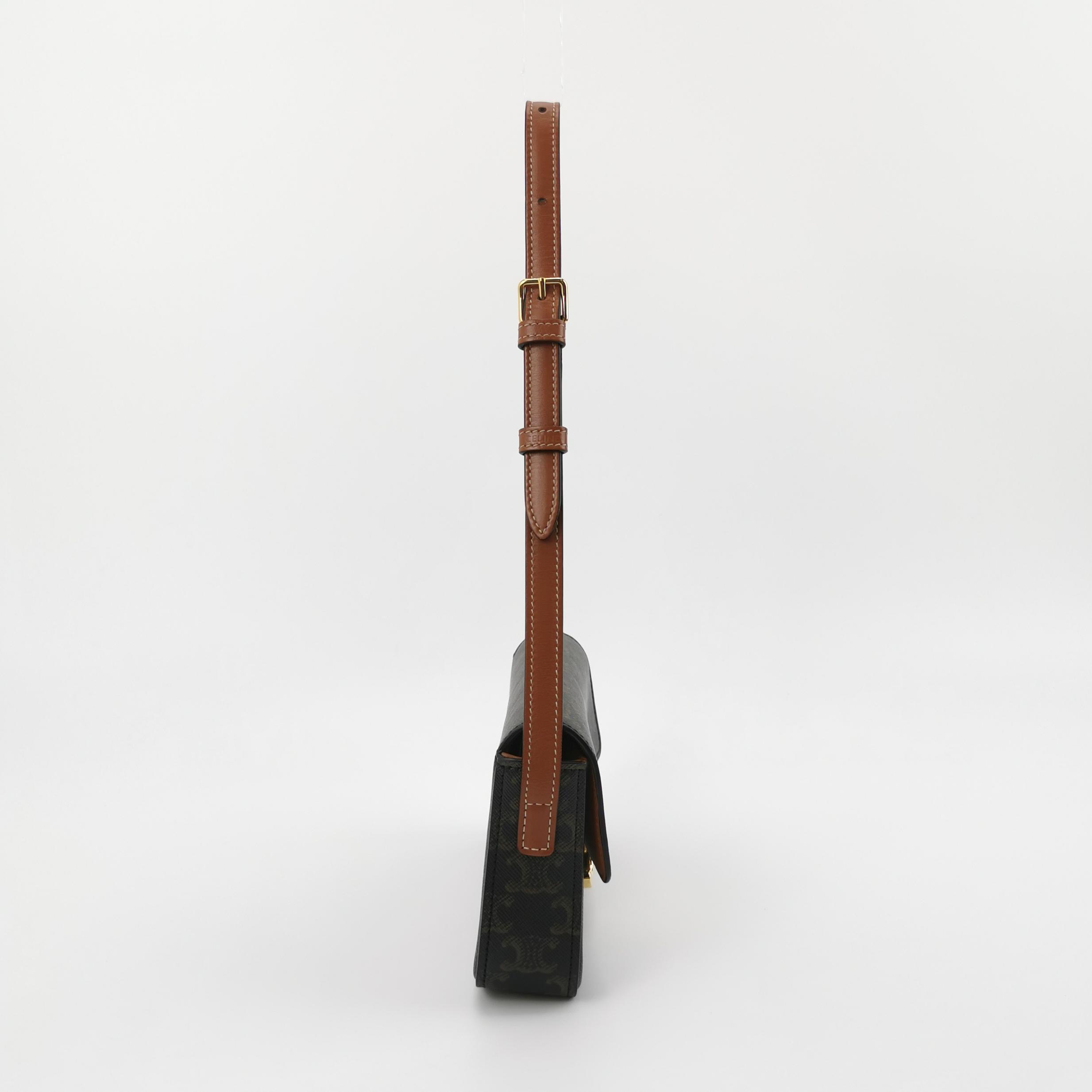 Celine Claude  East-West Shoulder Bag Triomphe Coated Canvas — photo 4 of 14