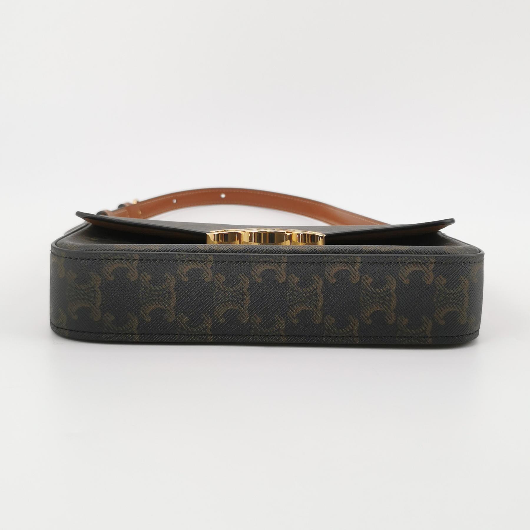 Celine Claude  East-West Shoulder Bag Triomphe Coated Canvas — photo 6 of 14