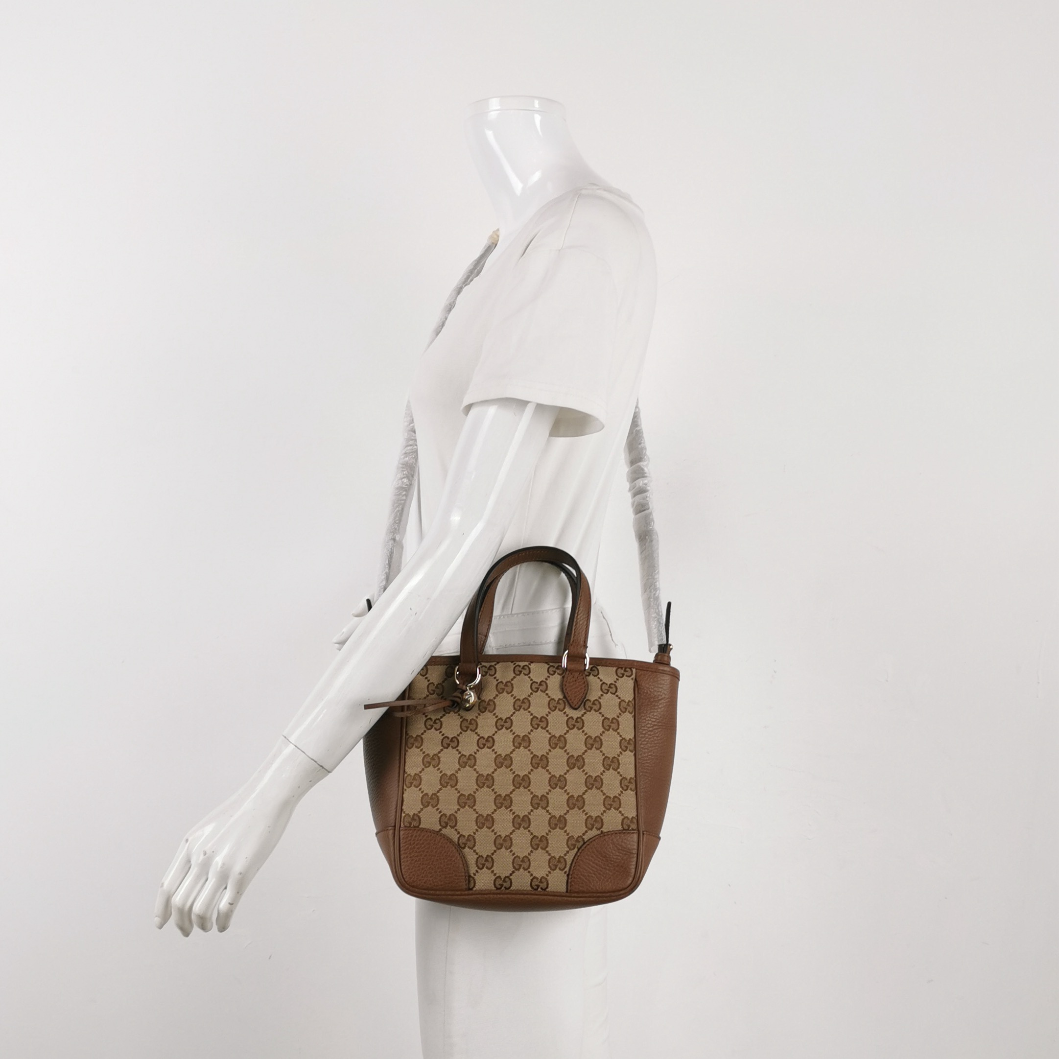 Gucci Bree Convertible Tote GG Canvas with Leather Small — alternate view