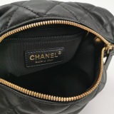 CHANEL CC GHW 19 Hobo Bag 2 Way Shoulder Bag Lambskin Leather Black — thumbnail 7