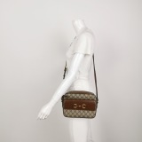 Gucci Horsebit 1955 Flap Pocket Camera Bag GG Coated Canvas and Leather Small — thumbnail 2