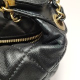 CHANEL CC GHW 19 Hobo Bag 2 Way Shoulder Bag Lambskin Leather Black — thumbnail 13