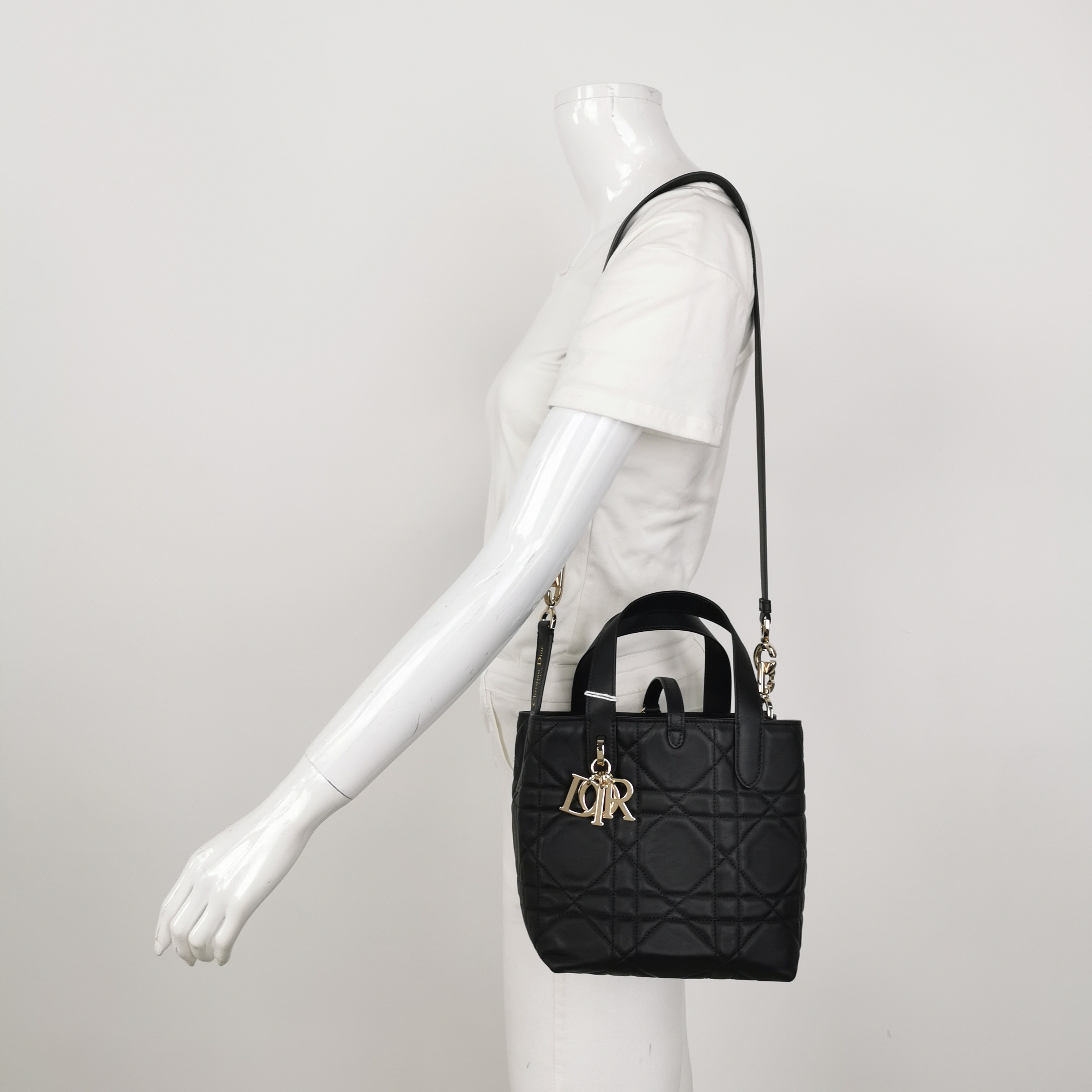 Christian Dior Toujours Tote Bag Macrocannage Quilt Calfskin Small — alternate view