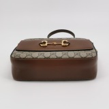 Gucci Horsebit 1955 Flap Pocket Camera Bag GG Coated Canvas and Leather Small — thumbnail 6