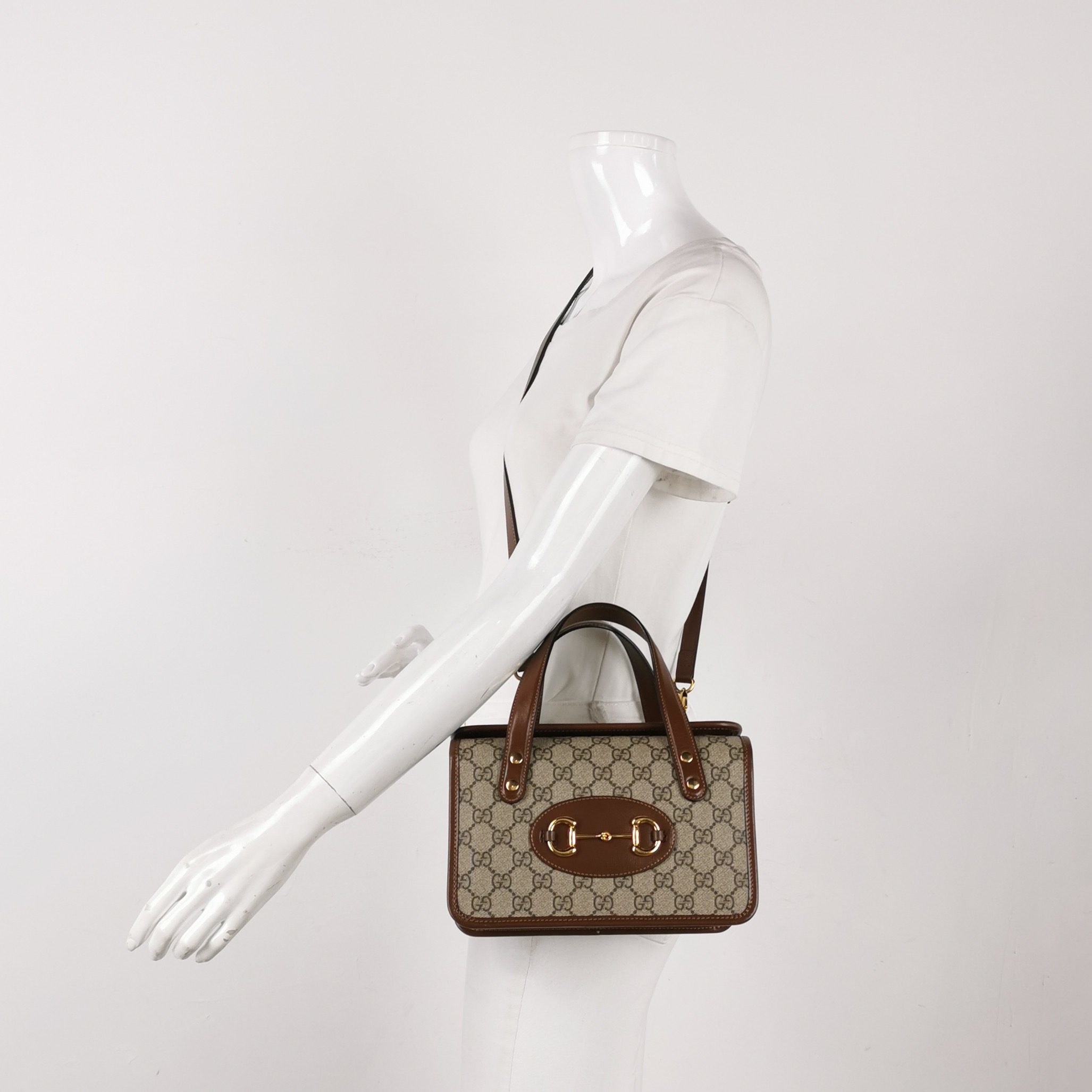 Gucci Horsebit 1955 Boston Bag GG Coated Canvas Small — alternate view