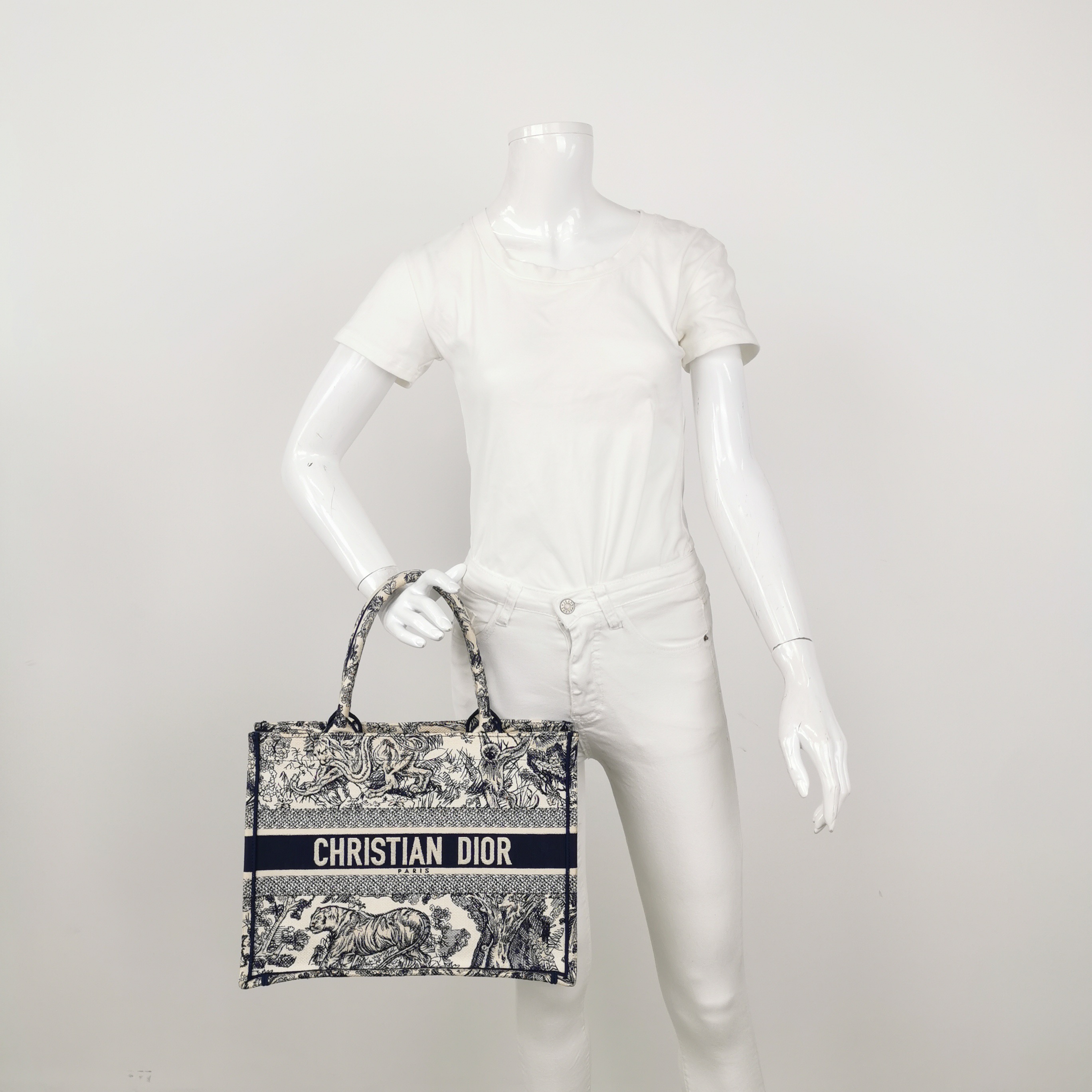 Christian Dior Book Tote Embroidered Canvas Medium — alternate view