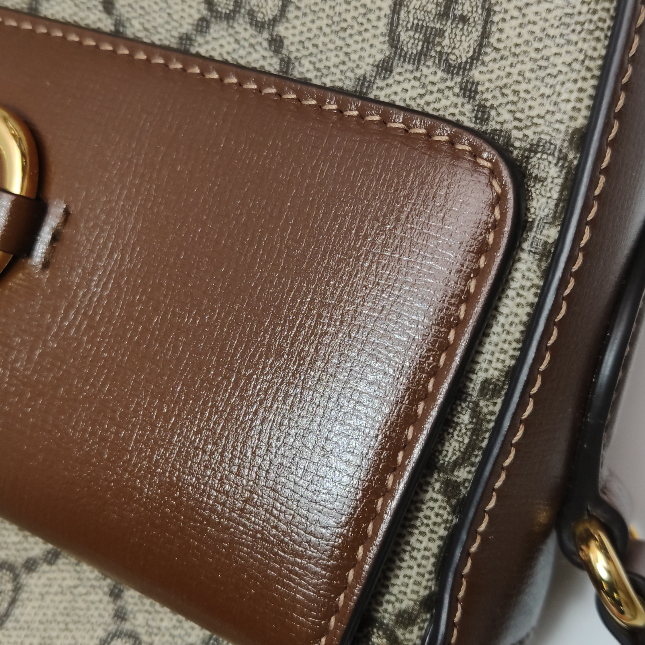 Gucci Horsebit 1955 Flap Pocket Camera Bag GG Coated Canvas and Leather Small — photo 22 of 25