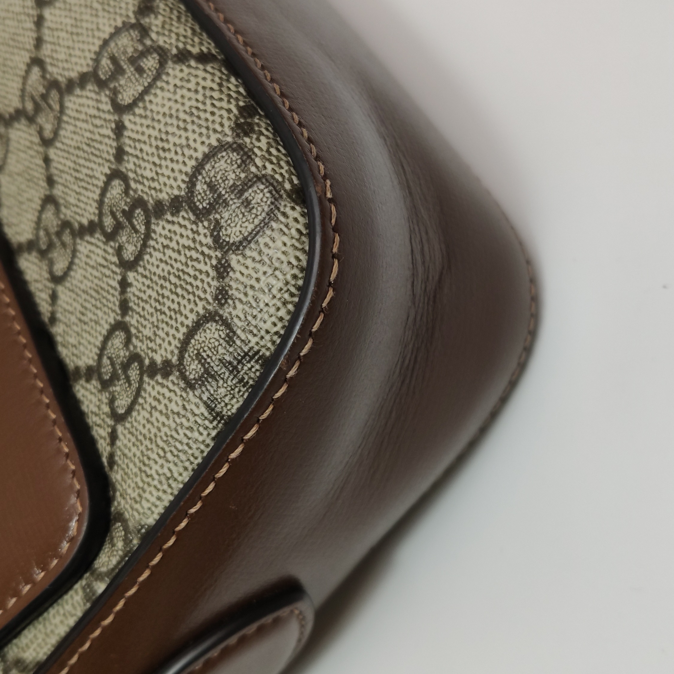 Gucci Horsebit 1955 Flap Pocket Camera Bag GG Coated Canvas and Leather Small — photo 17 of 25