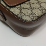 Gucci Horsebit 1955 Flap Pocket Camera Bag GG Coated Canvas and Leather Small — thumbnail 17