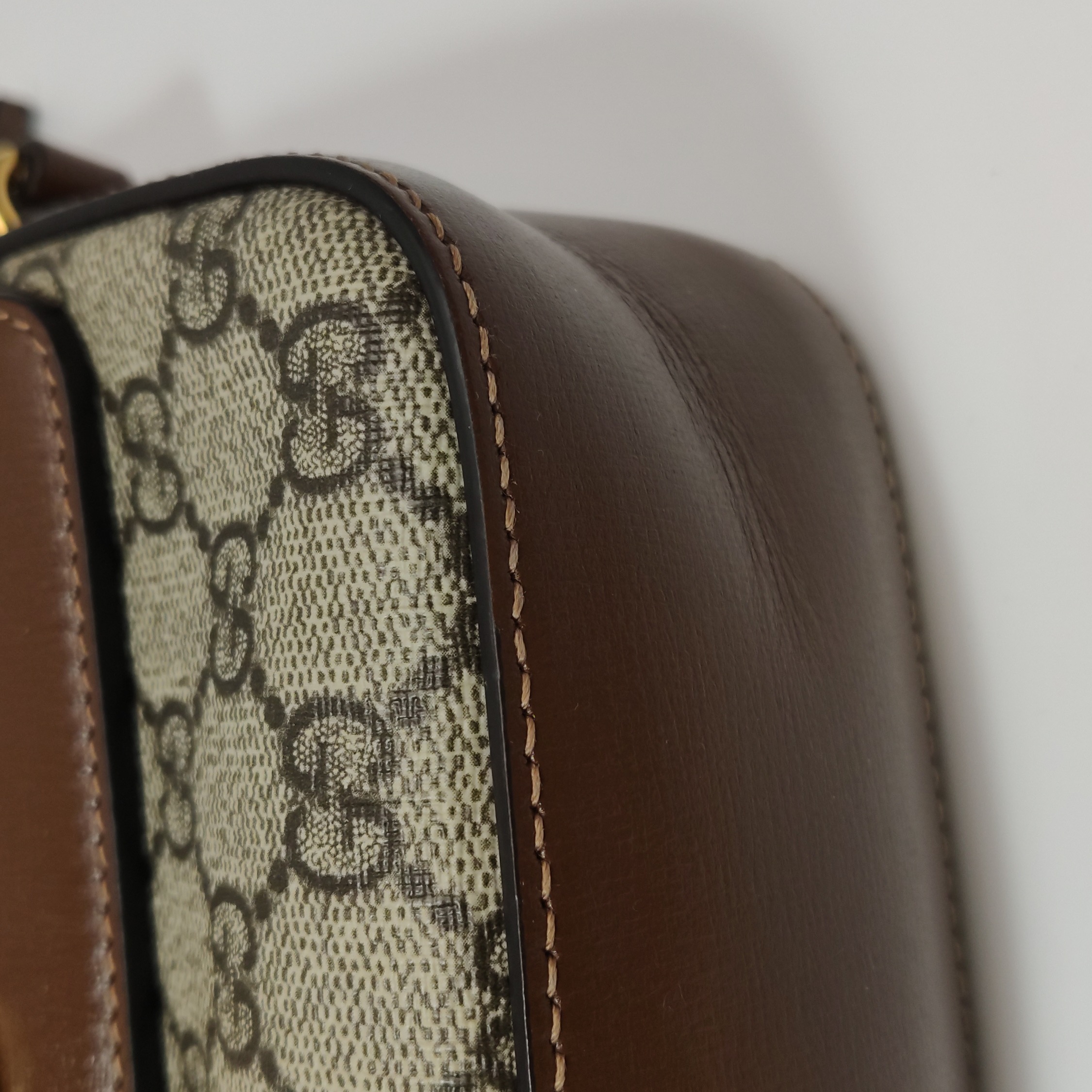 Gucci Horsebit 1955 Flap Pocket Camera Bag GG Coated Canvas and Leather Small — photo 14 of 25