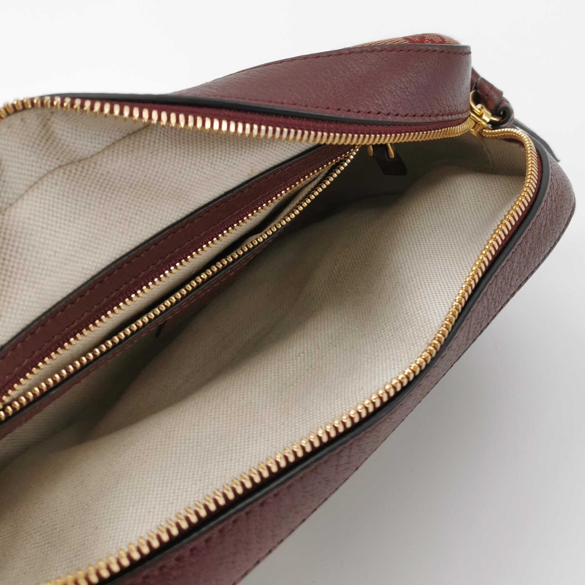 Gucci Horsebit 1955 Flap Pocket Camera Bag GG Coated Canvas and Leather Small — photo 7 of 13