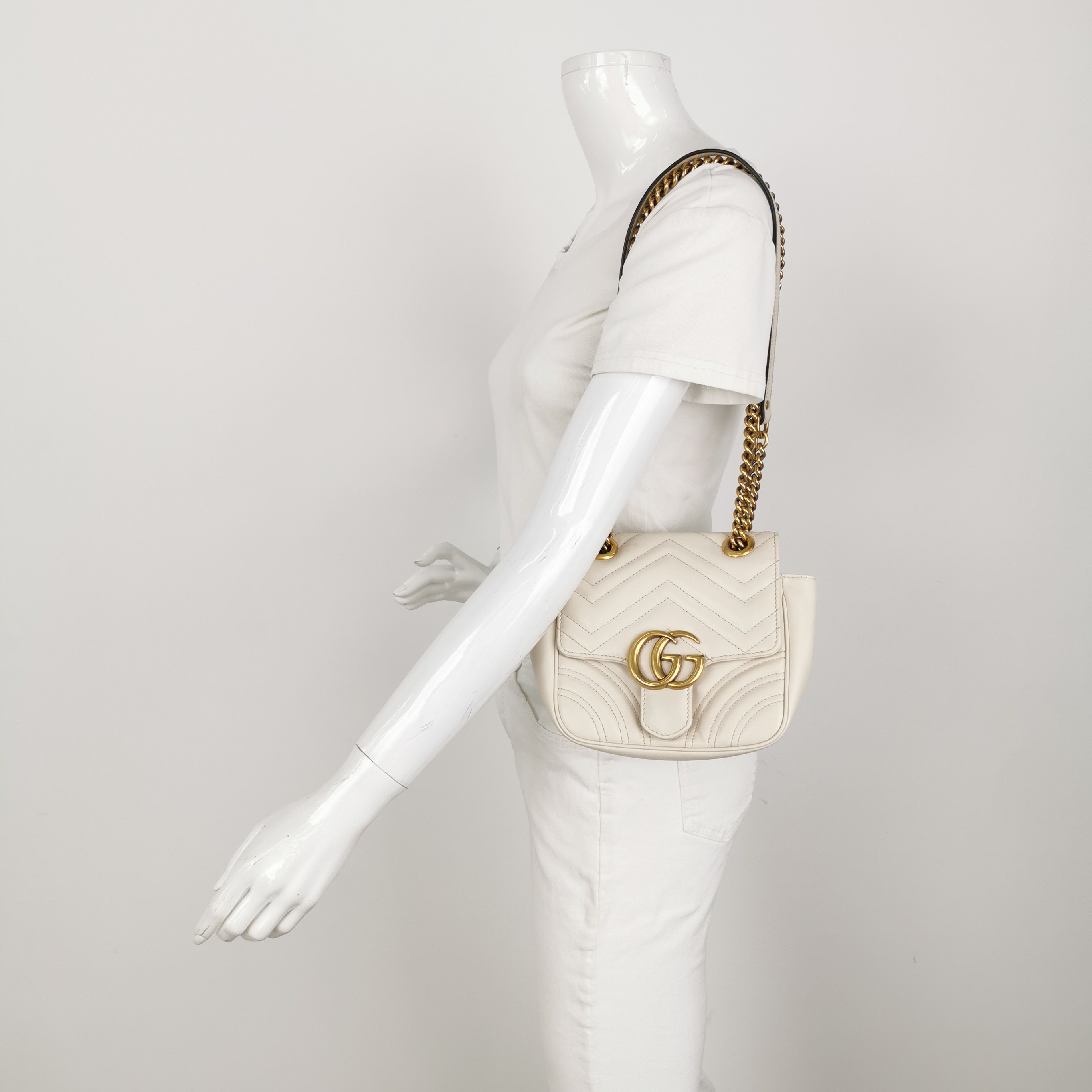 Gucci GG Marmont Flap Bag Matelasse Leather Mini — alternate view