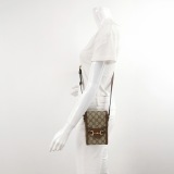 Gucci Horsebit 1955 Crossbody Bag GG Coated Canvas with Leather Mini — thumbnail 2