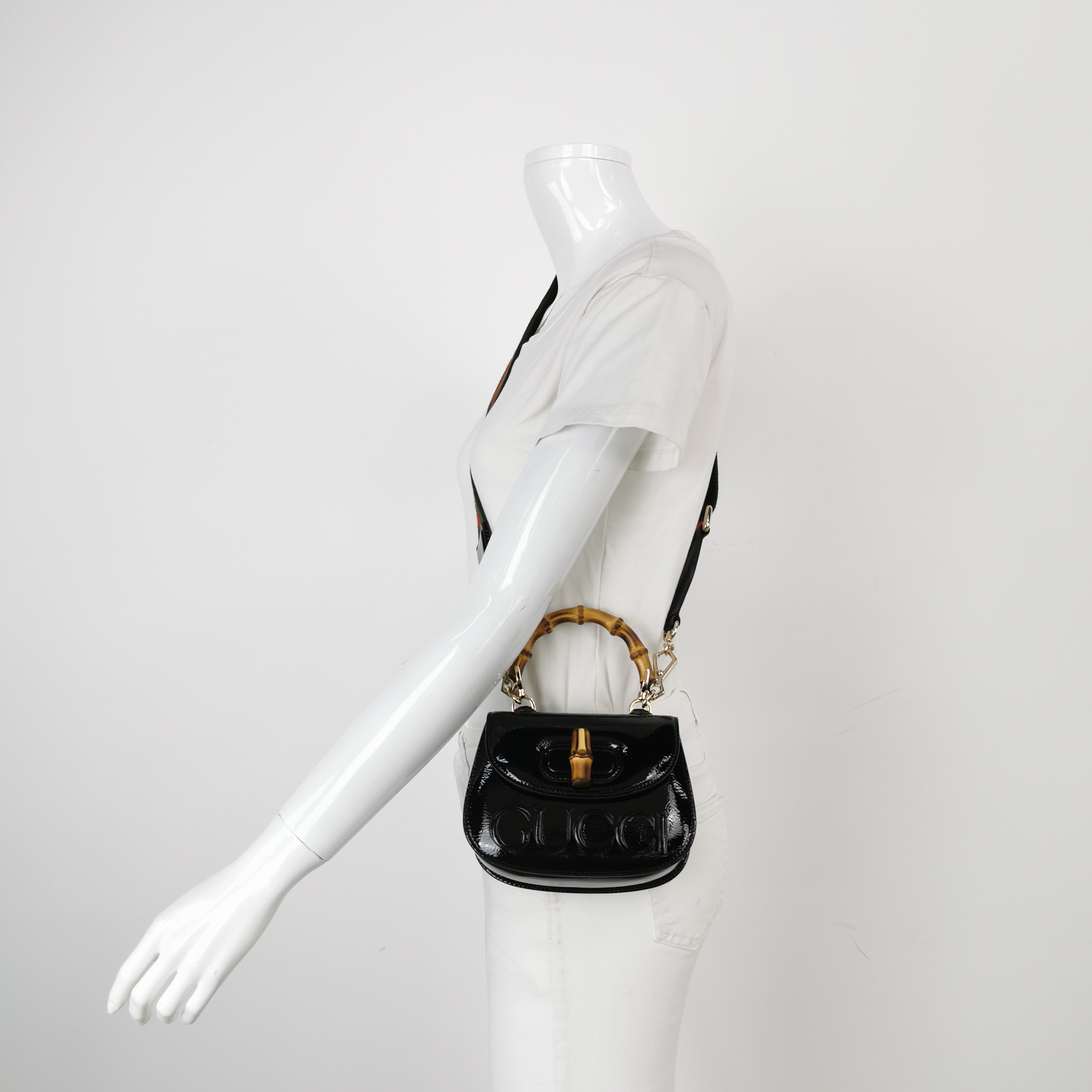 Gucci Classic Bamboo Top Handle Bag Leather Mini — alternate view