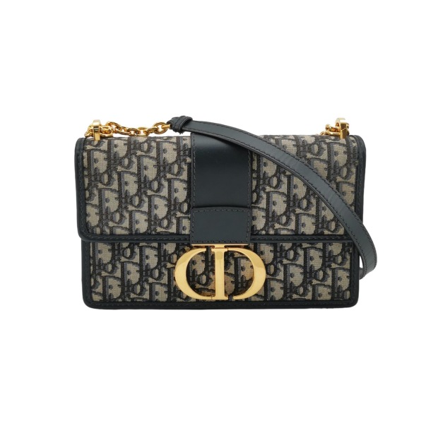 Dior 30 Montaigne Chain Flap Bag Oblique Canvas — pre-owned, Vierlot