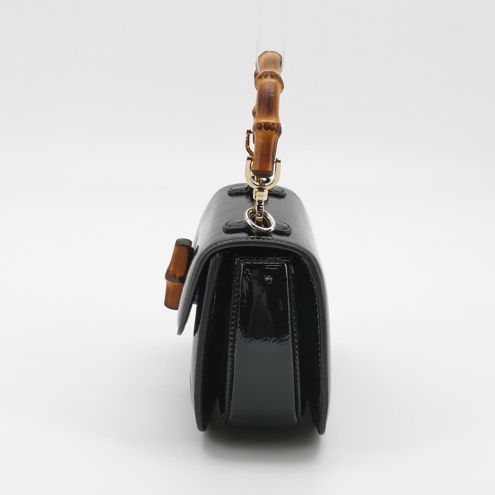Gucci Classic Bamboo Top Handle Bag Leather Mini — photo 3 of 14