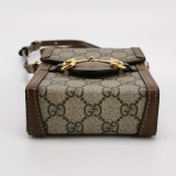 Gucci Horsebit 1955 Crossbody Bag GG Coated Canvas with Leather Mini — thumbnail 6