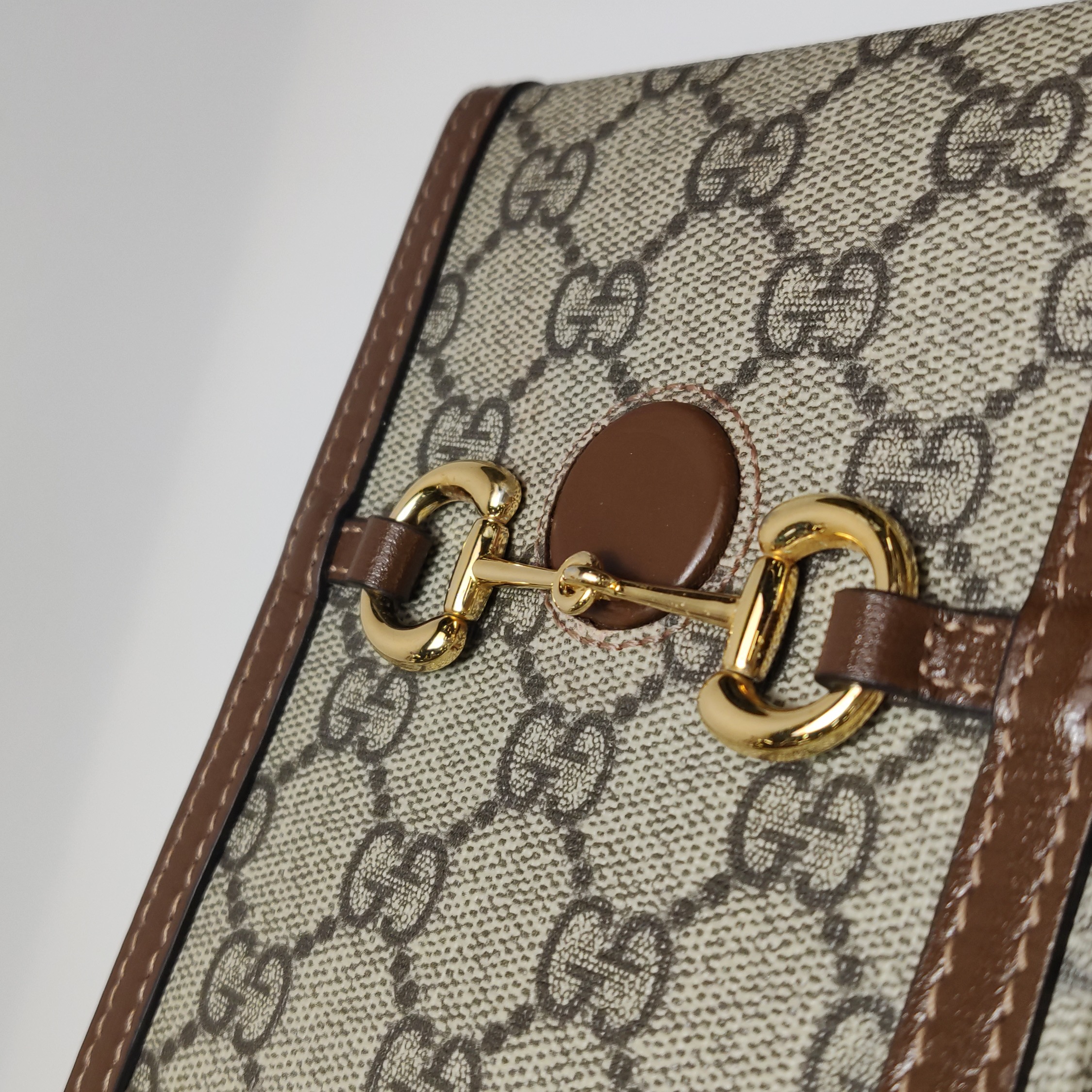 Gucci Horsebit 1955 Crossbody Bag GG Coated Canvas with Leather Mini — photo 9 of 14