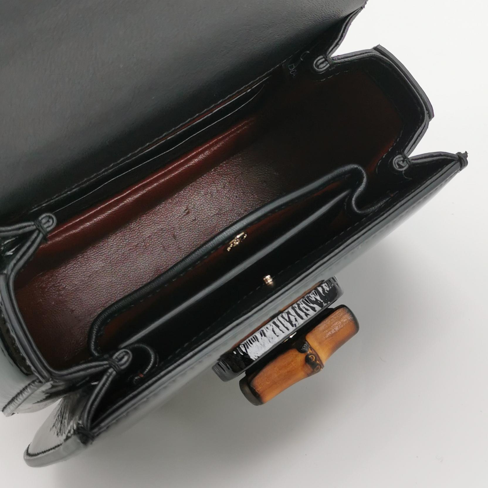 Gucci Classic Bamboo Top Handle Bag Leather Mini — photo 7 of 14