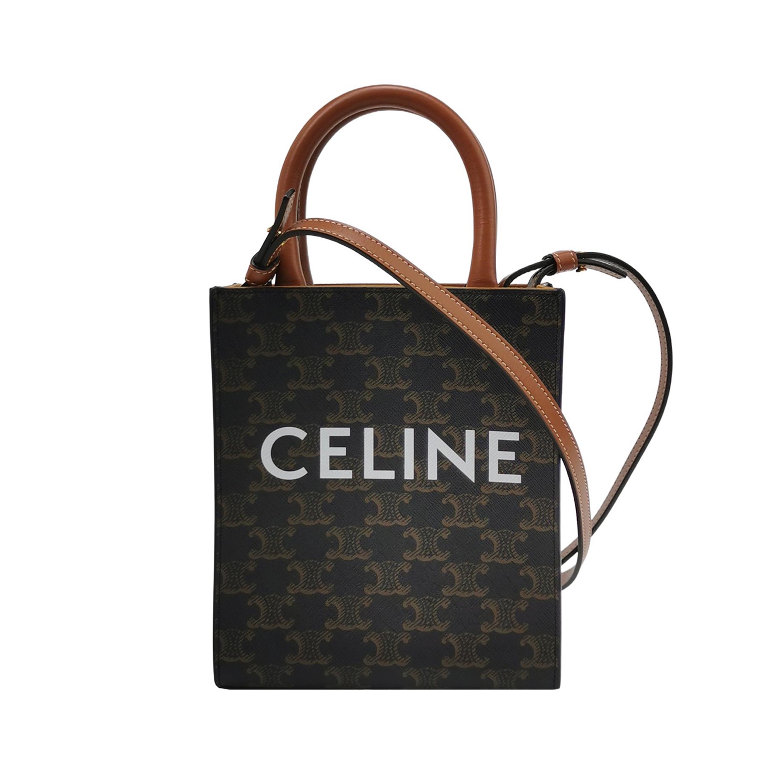 Celine Vertical Cabas Tote Triomphe Coated Canvas Mini — photo 1 of 10