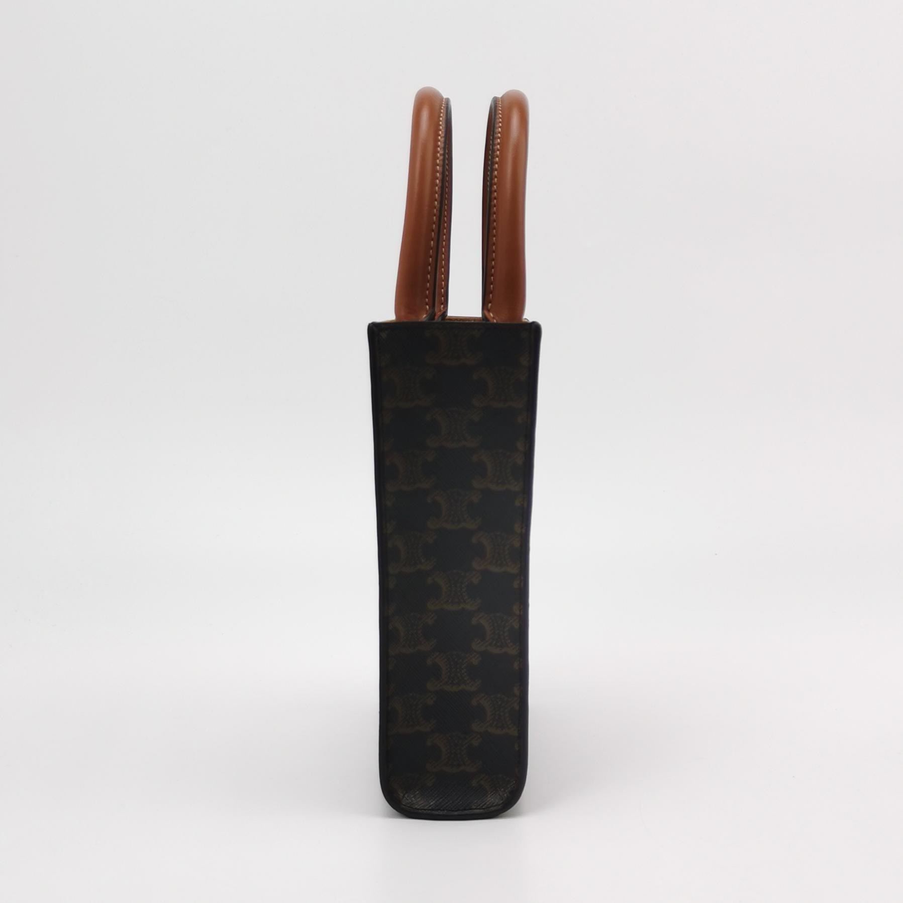 Celine Vertical Cabas Tote Triomphe Coated Canvas Mini — photo 3 of 10